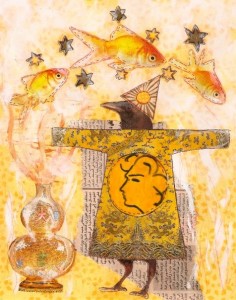 Crow's Dream, mixed media