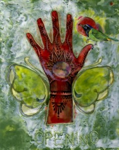Dreams Aflutter, encaustic ($250)